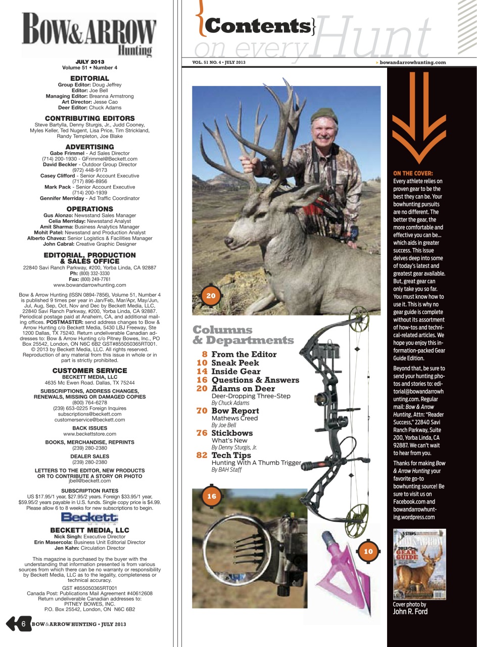 Bow & Arrow Hunting Preview Pages