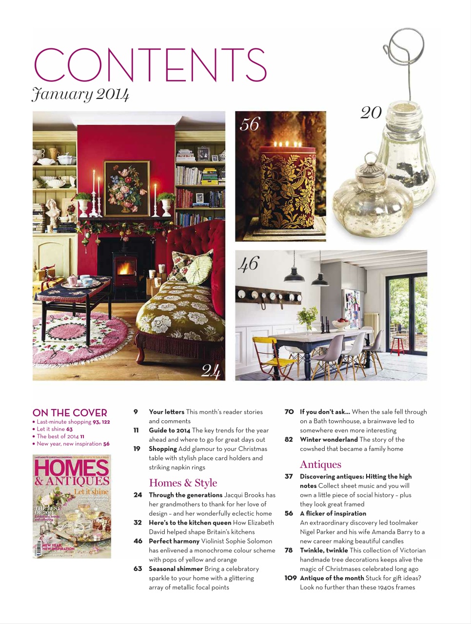 Homes & Antiques Magazine Preview Pages