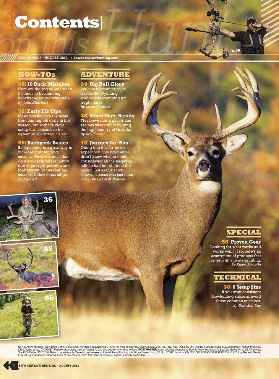 Bow & Arrow Hunting Preview Pages