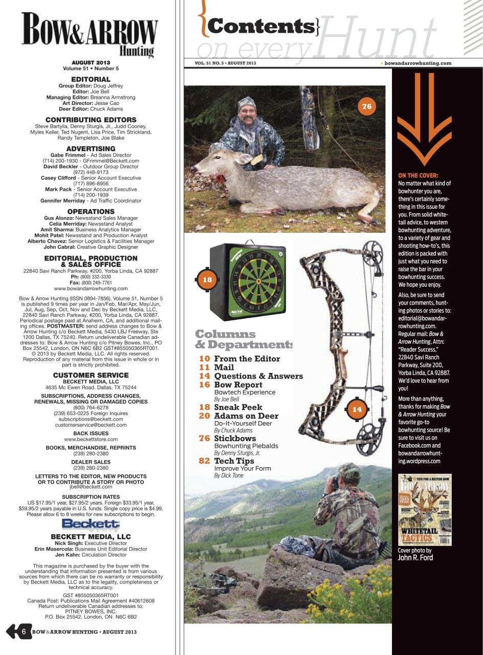 Bow & Arrow Hunting Preview Pages