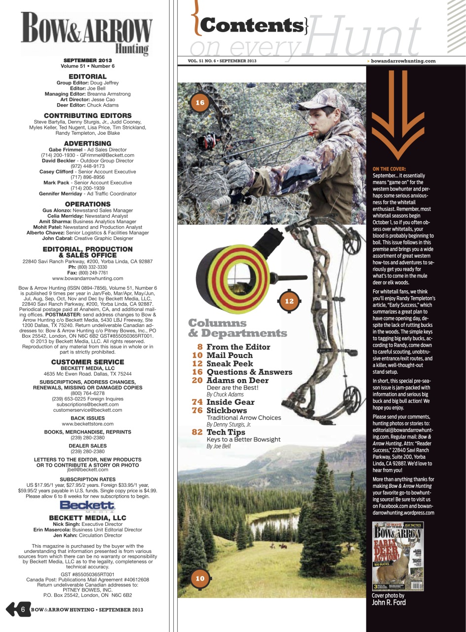 Bow & Arrow Hunting Preview Pages