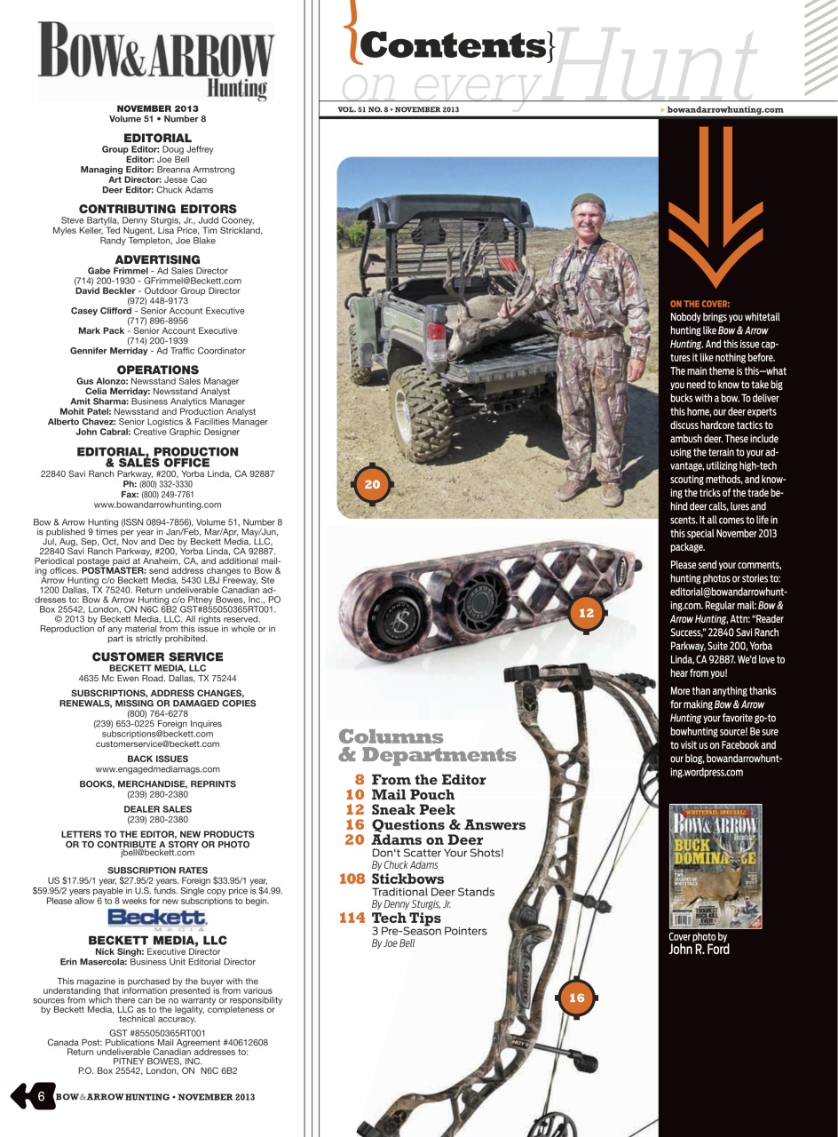 Bow & Arrow Hunting Preview Pages