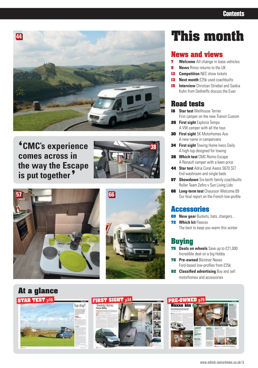 What Motorhome magazine Preview Pages