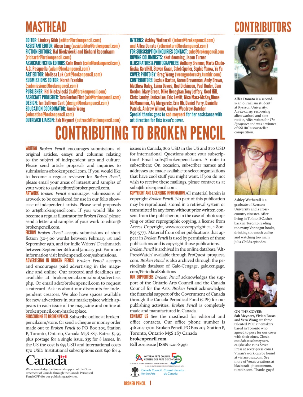 Broken Pencil Preview Pages