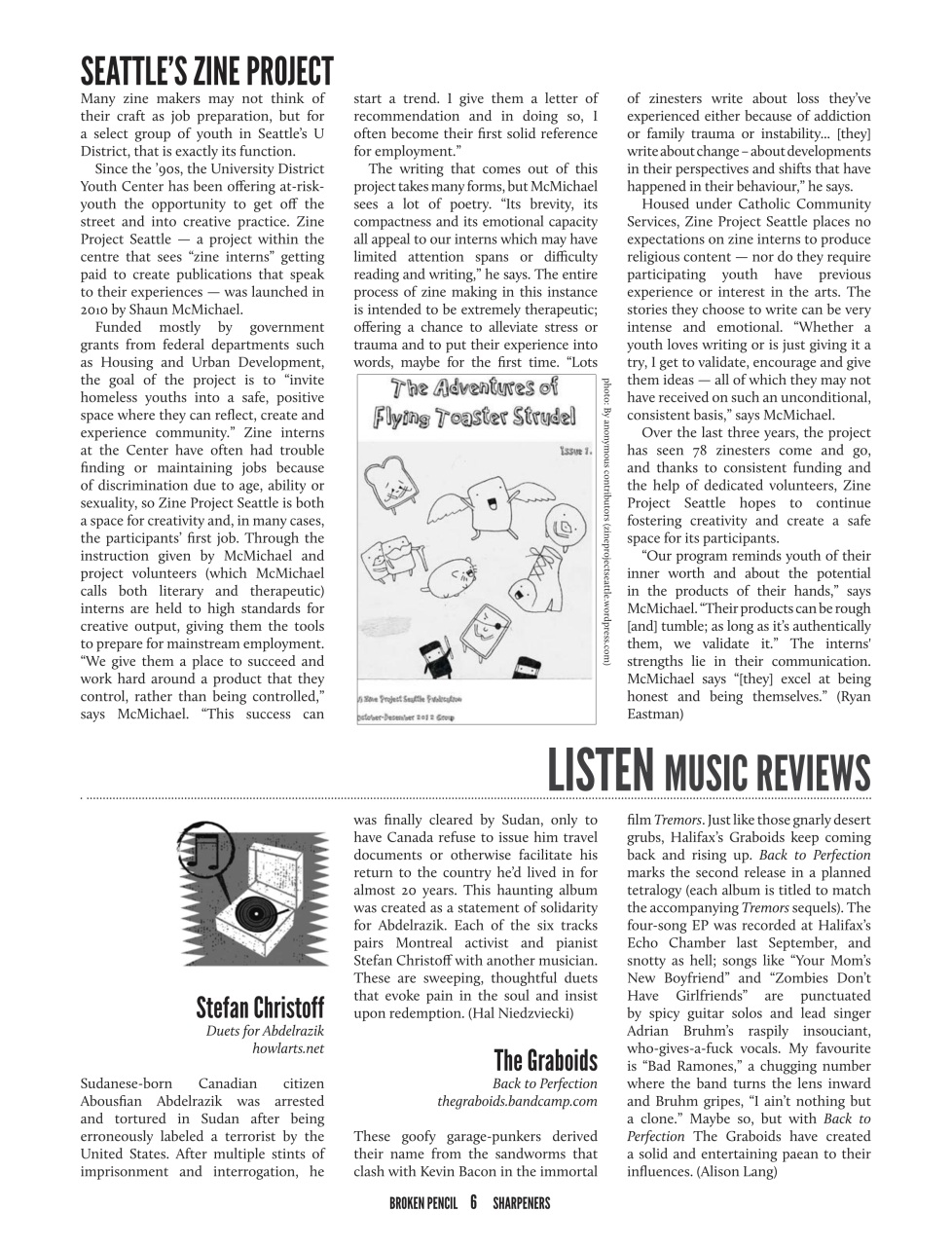 Broken Pencil Preview Pages