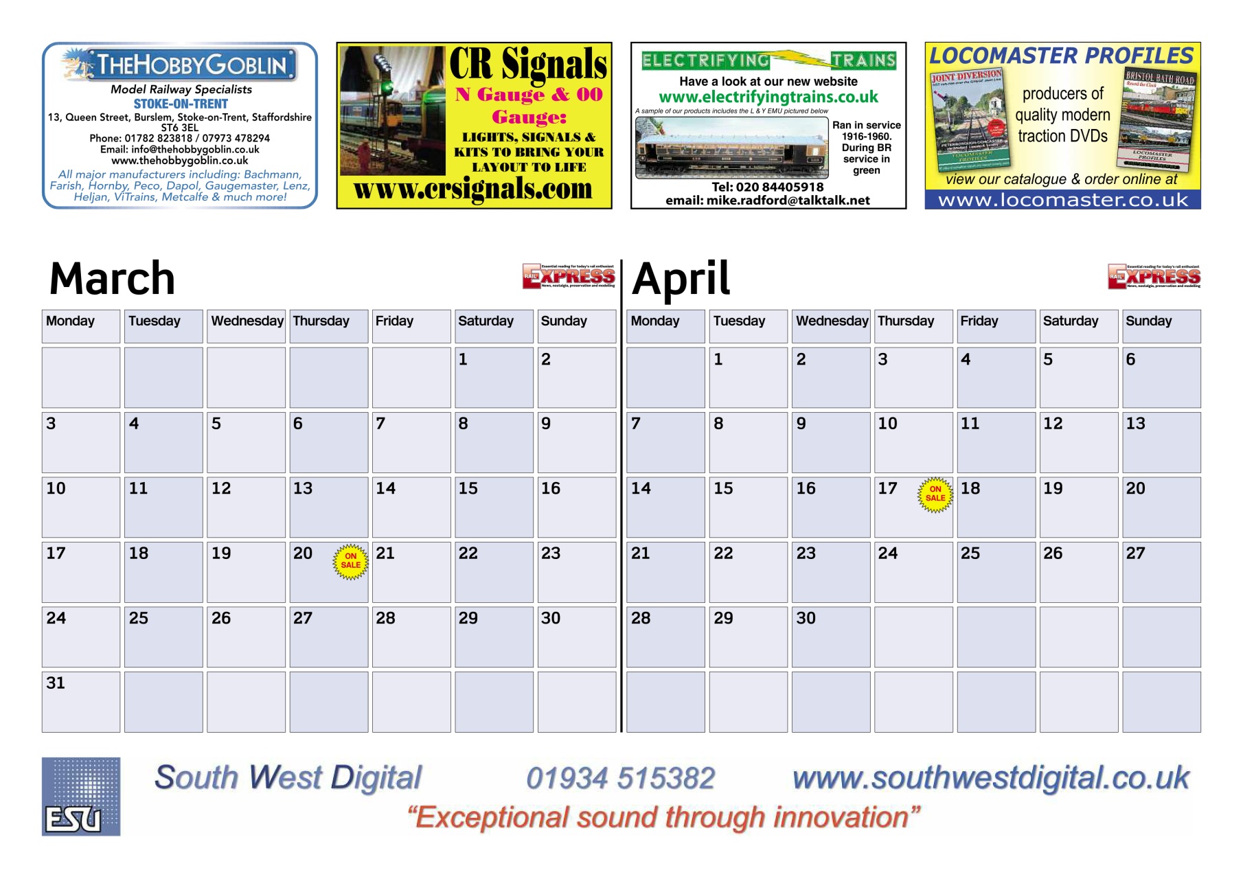 Rail Express Preview Pages