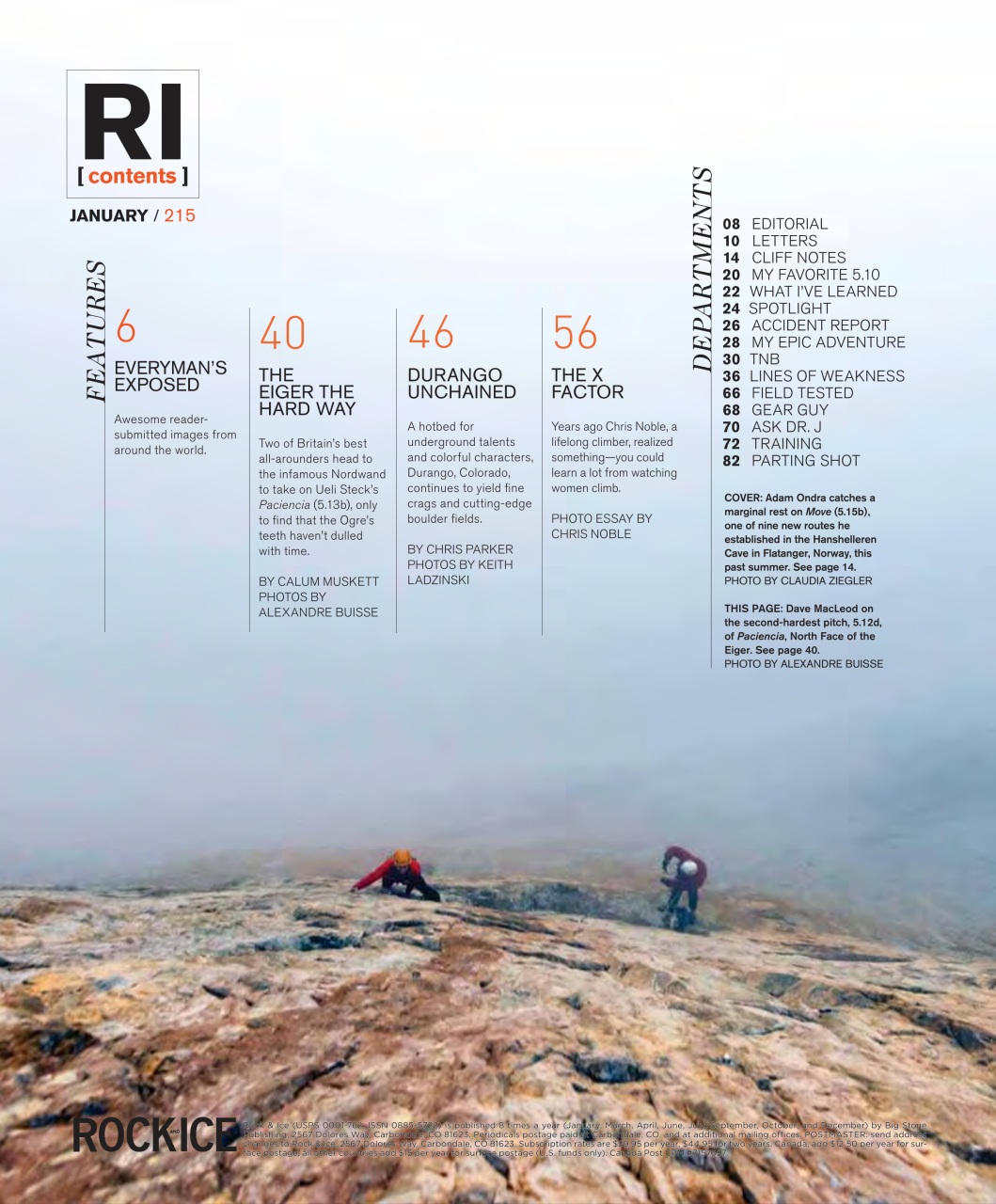 Rock and Ice Preview Pages