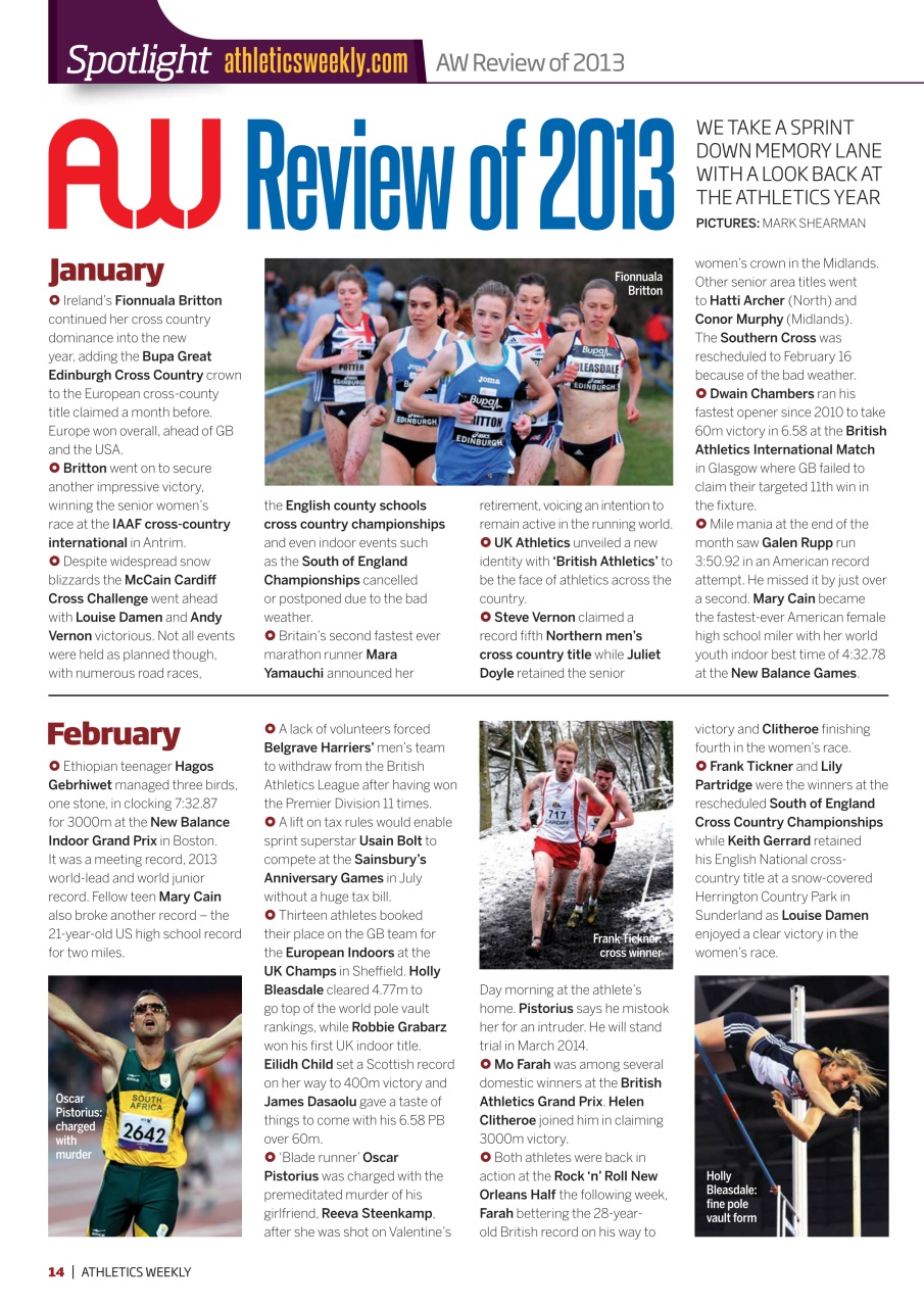 AW – Athletics Weekly Magazine Preview Pages