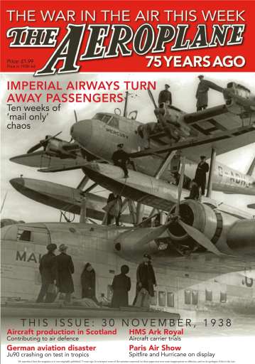 Aeroplane Weekly - The War in the Air 75 years ago issue 