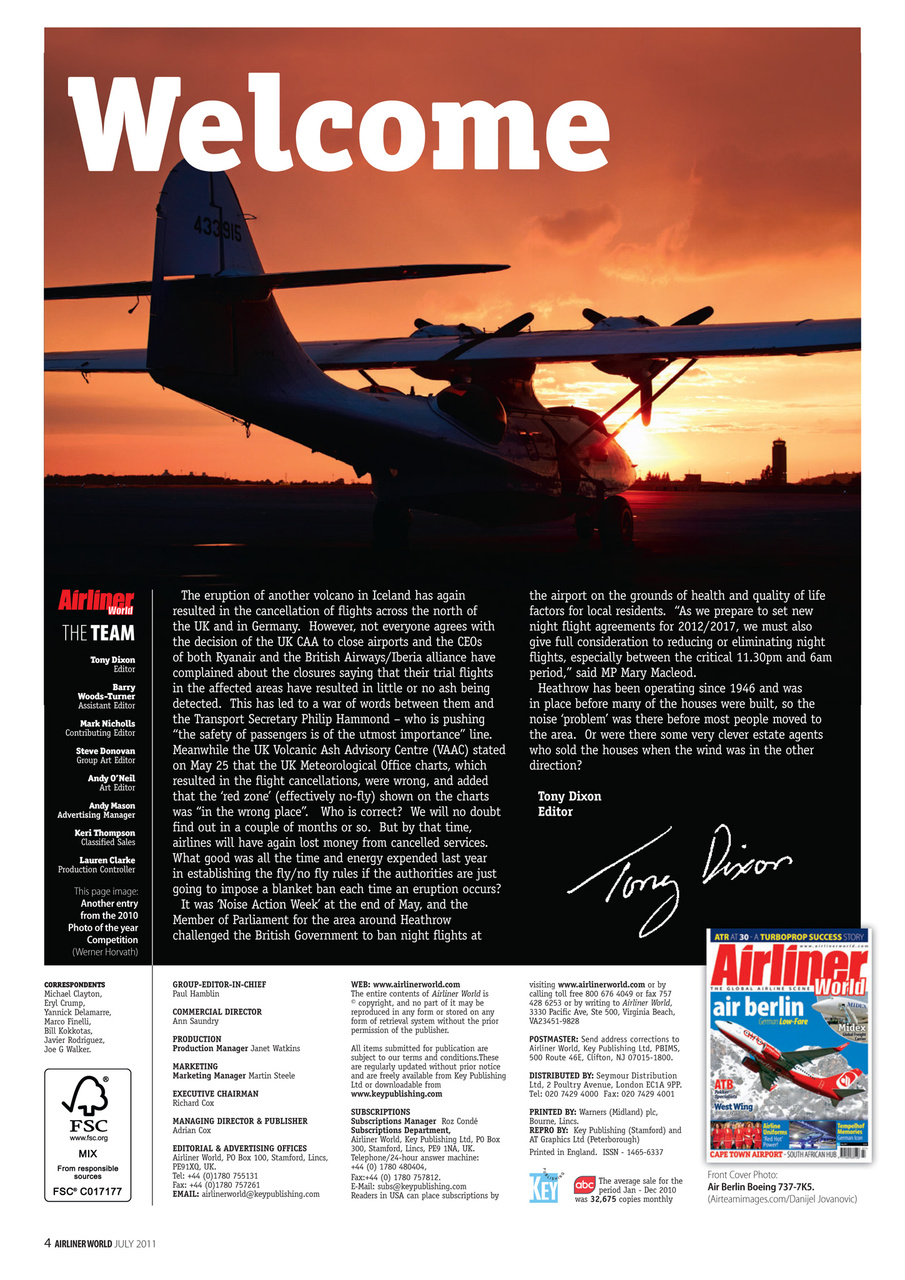 Airliner World Preview Pages