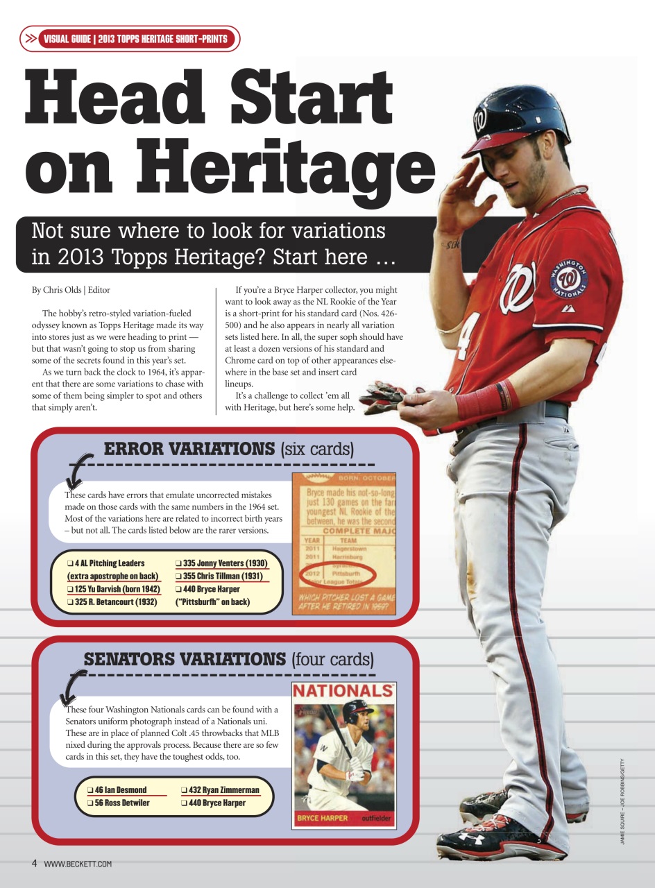 Beckett Baseball Magazine Preview Pages