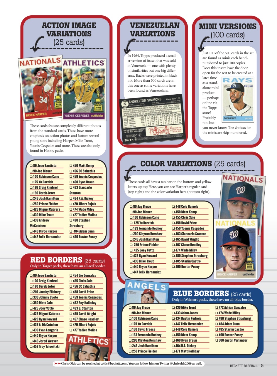 Beckett Baseball Magazine Preview Pages