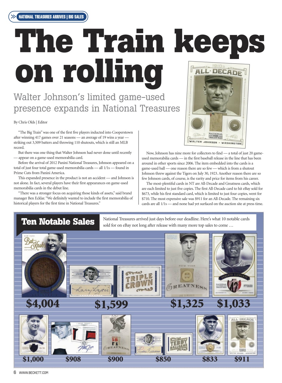 Beckett Baseball Magazine Preview Pages