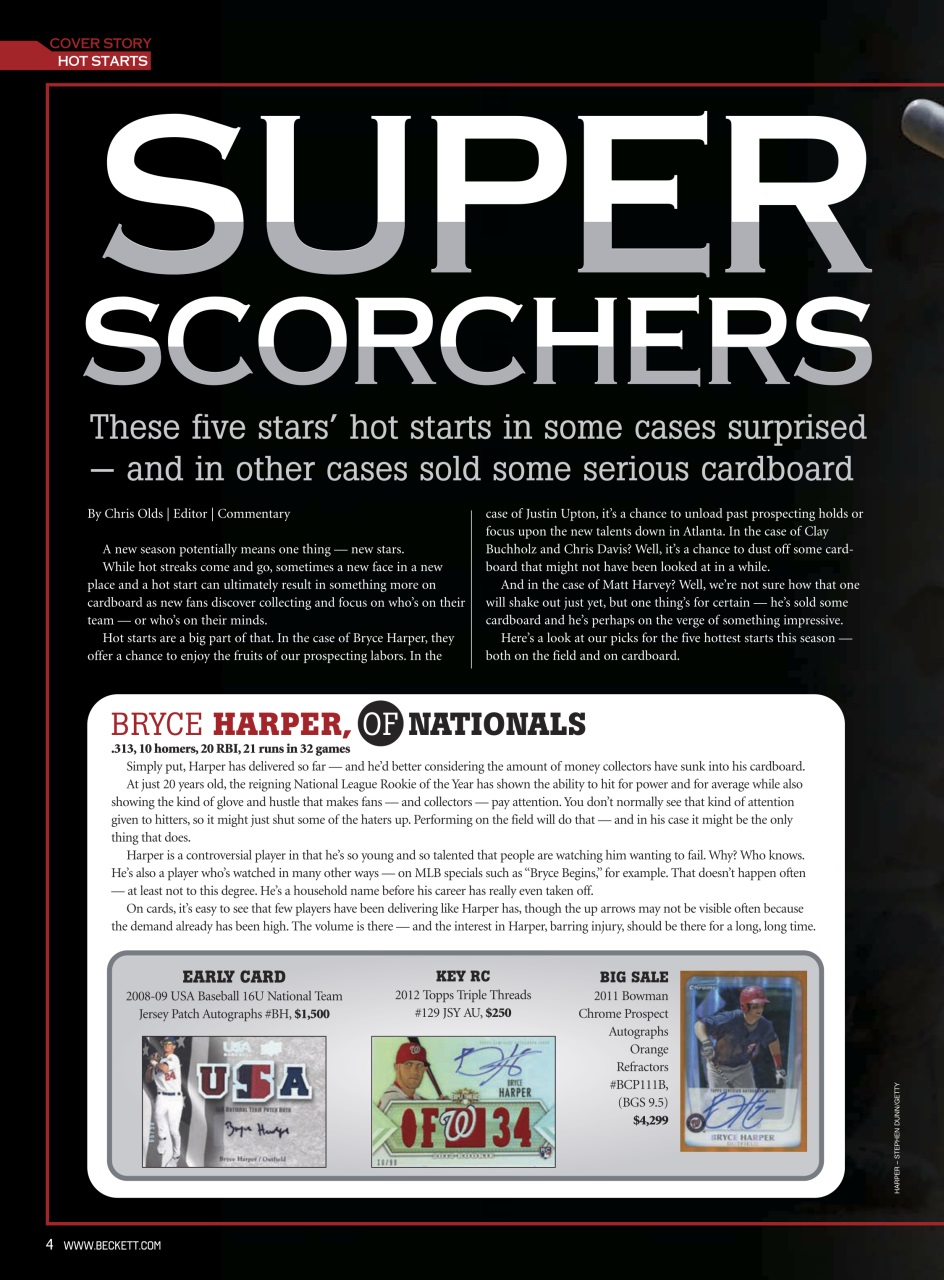 Beckett Baseball Magazine Preview Pages