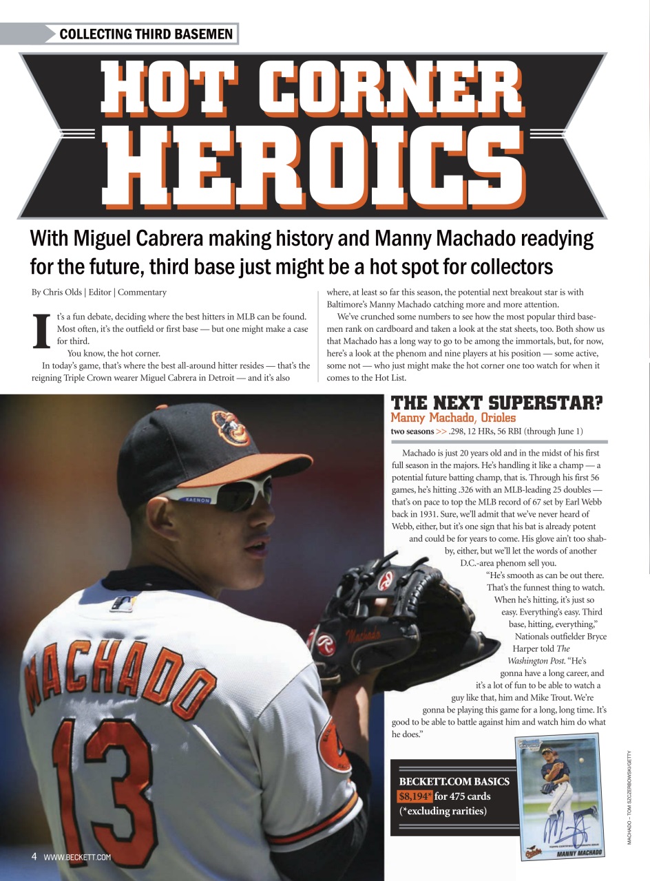 Beckett Baseball Magazine Preview Pages