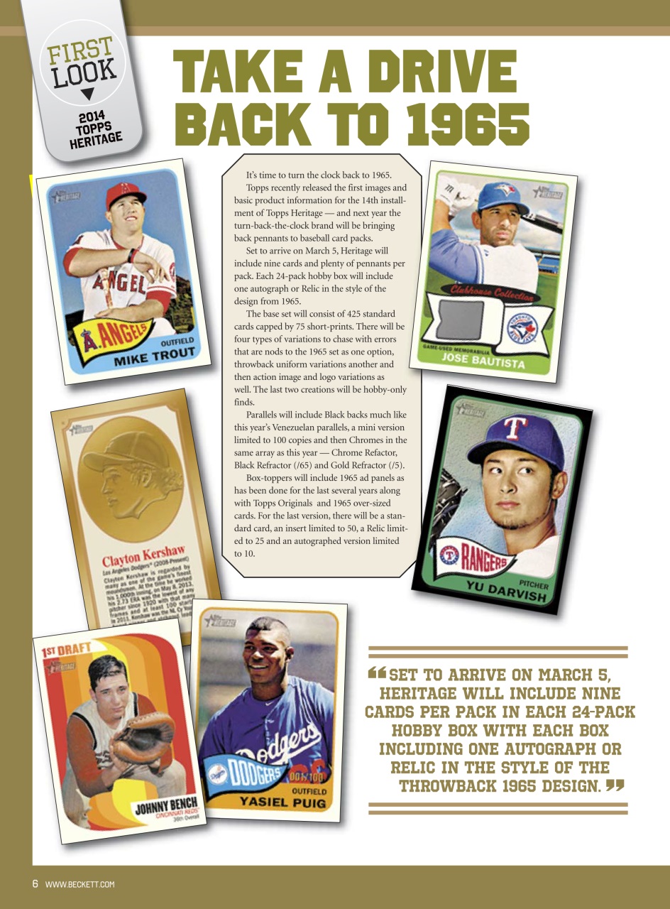 Beckett Baseball Magazine Preview Pages