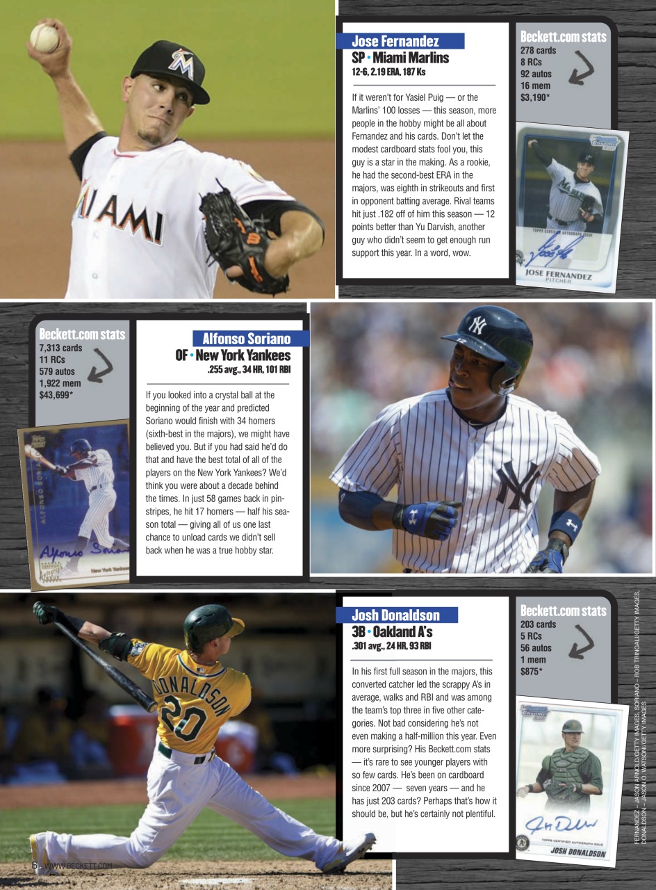 Beckett Baseball Magazine Preview Pages