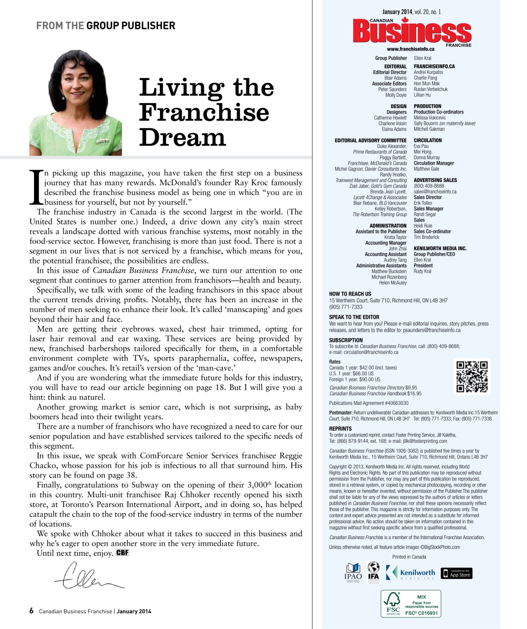 Canadian Business Franchise Preview Pages