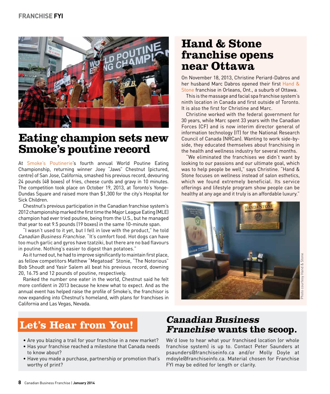 Canadian Business Franchise Preview Pages