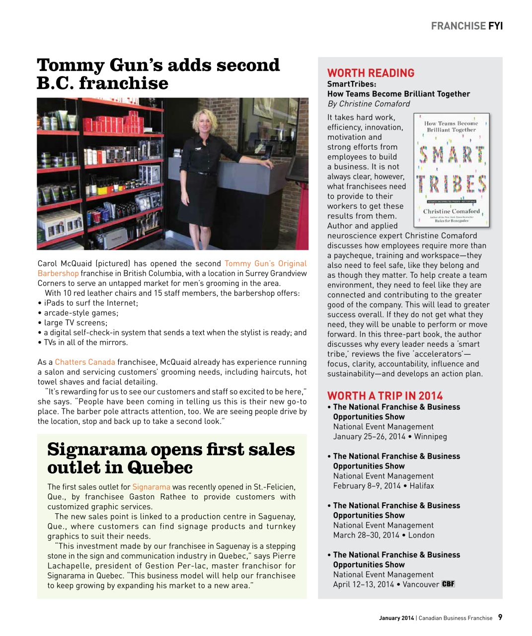 Canadian Business Franchise Preview Pages
