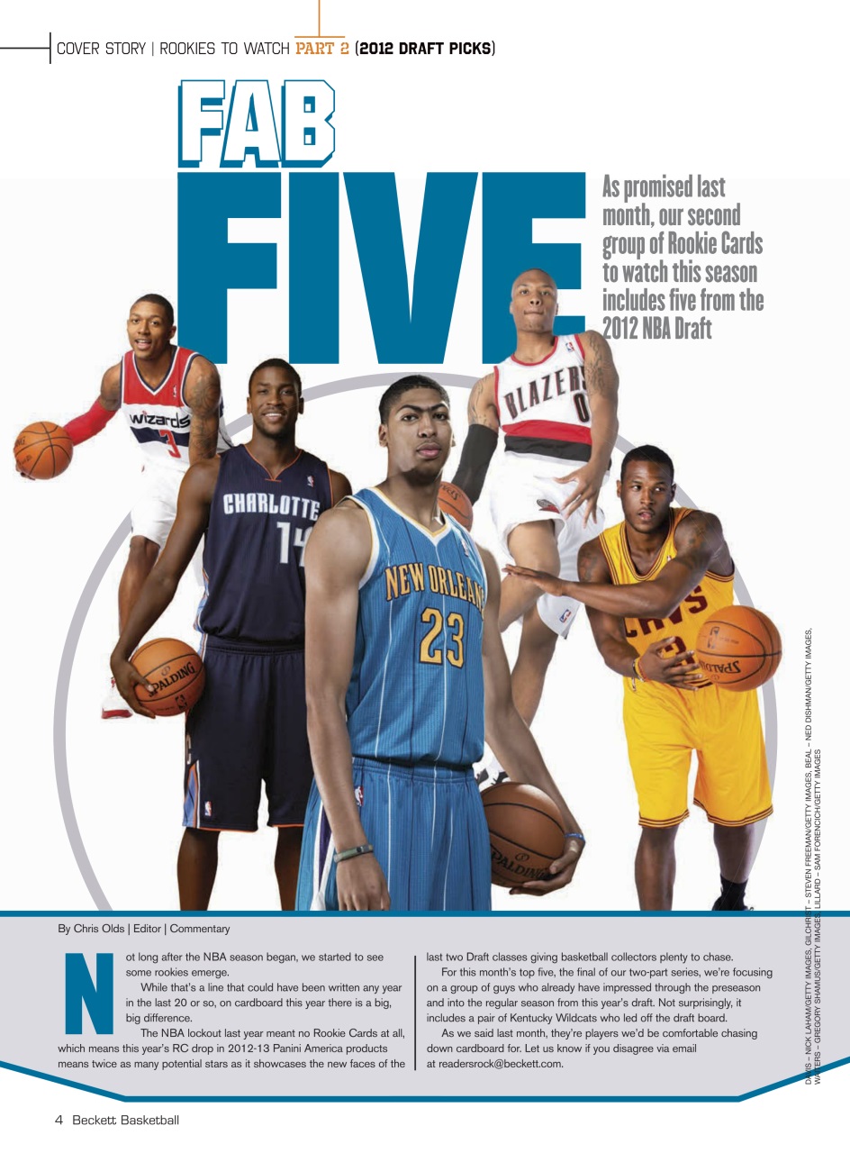 Beckett Basketball Magazine Preview Pages