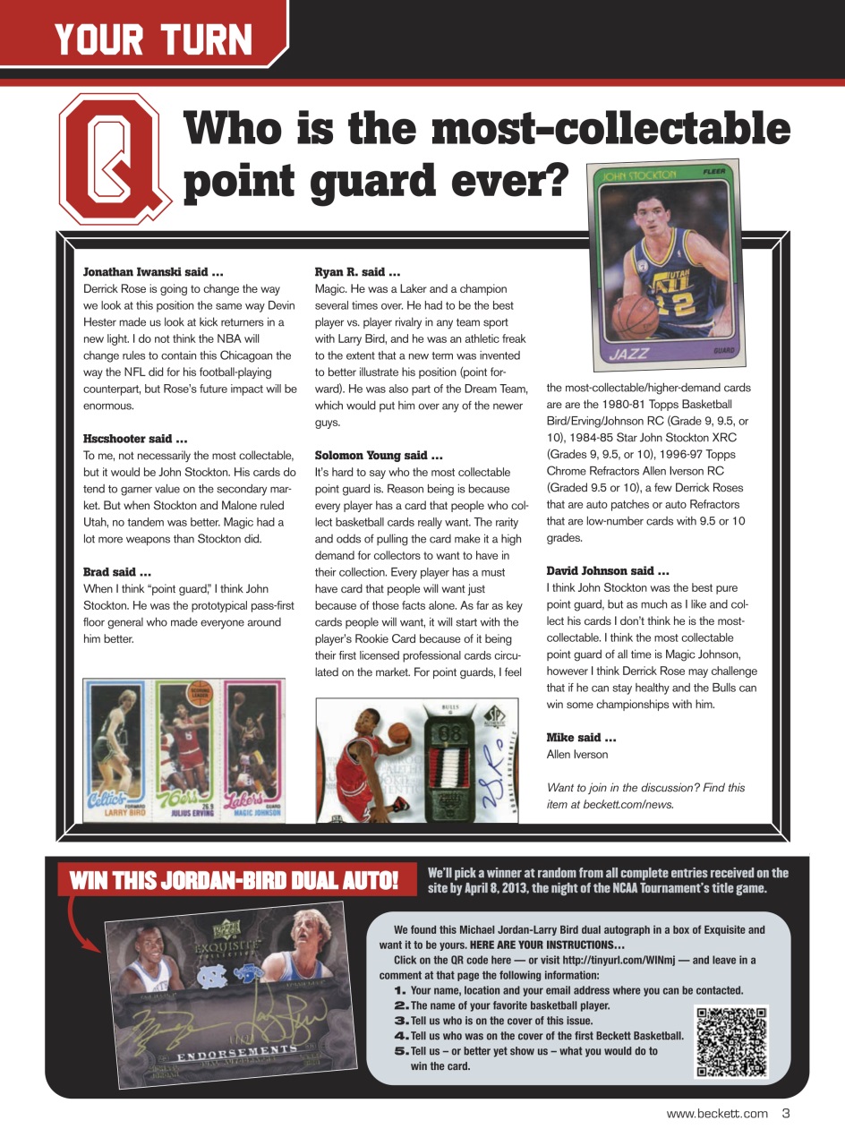 Beckett Basketball Magazine Preview Pages
