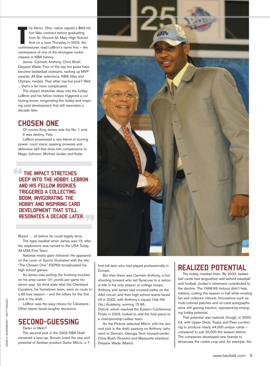 Beckett Basketball Magazine Preview Pages