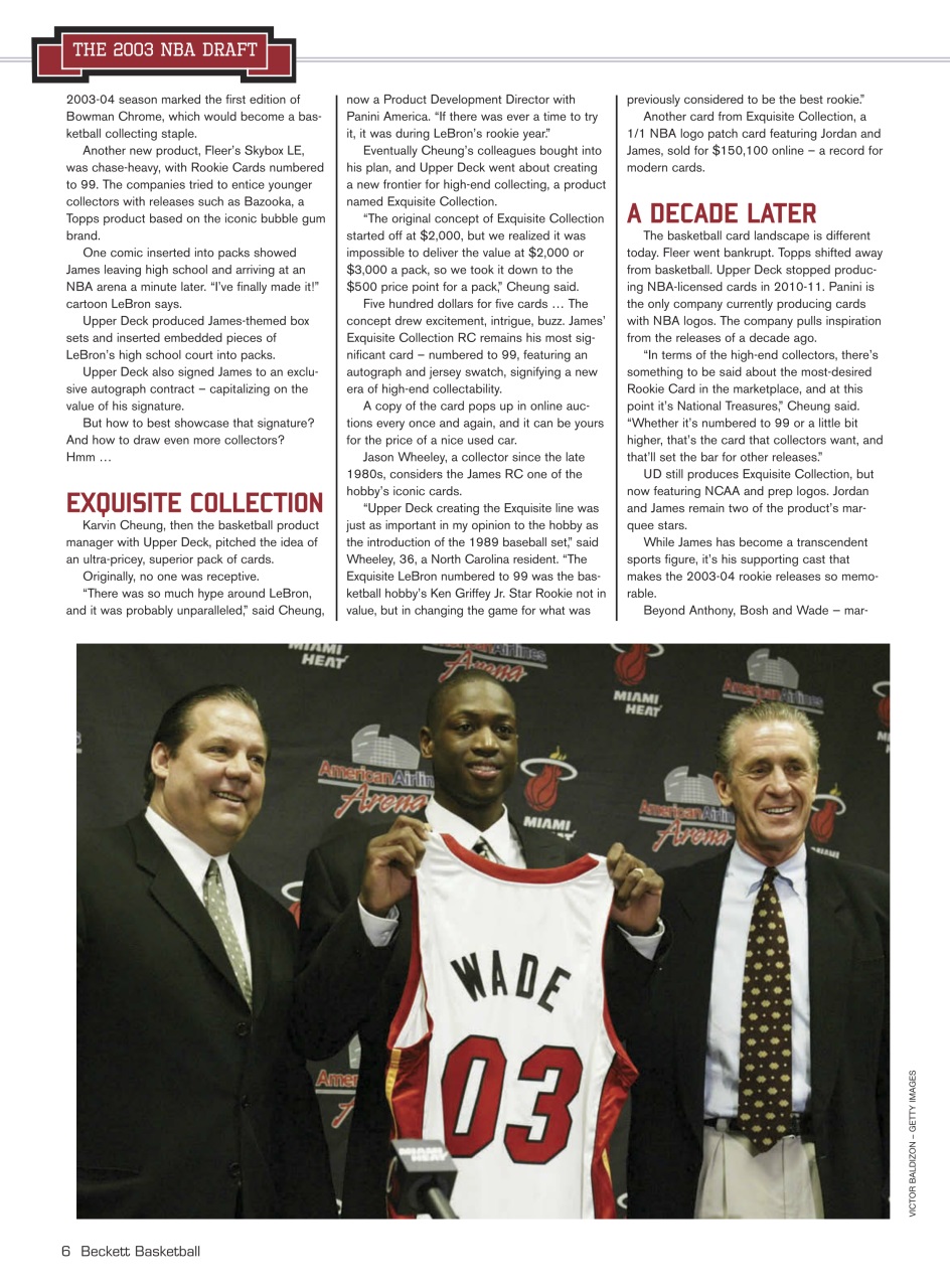 Beckett Basketball Magazine Preview Pages
