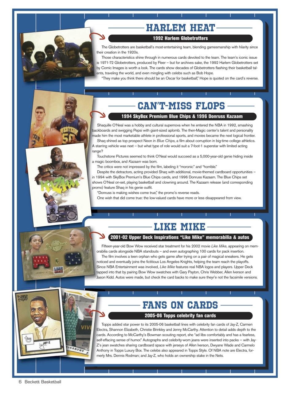 Beckett Basketball Magazine Preview Pages