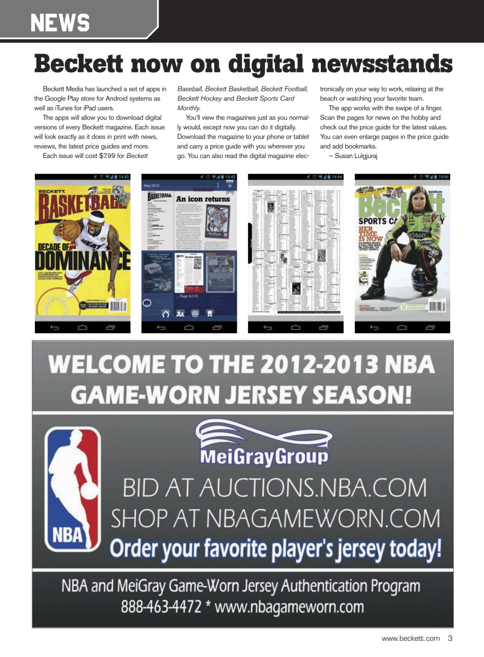 Beckett Basketball Magazine Preview Pages