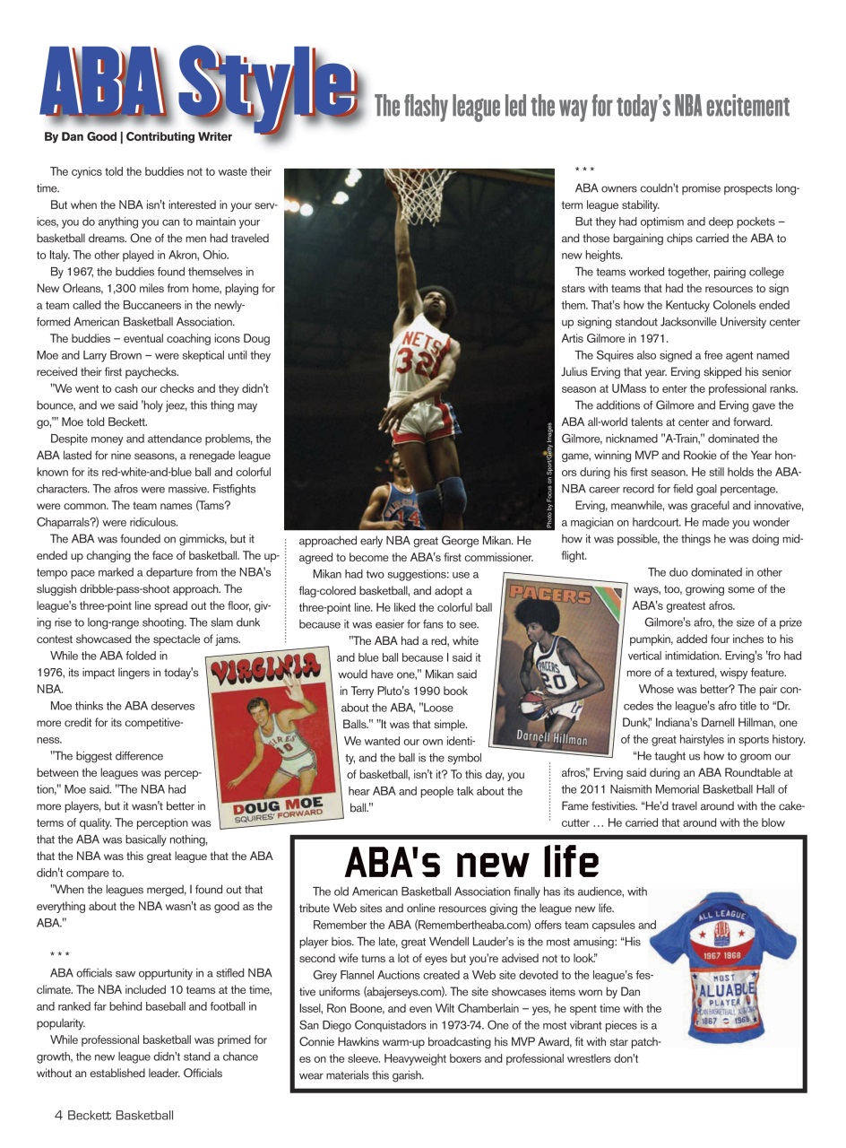 Beckett Basketball Magazine Preview Pages