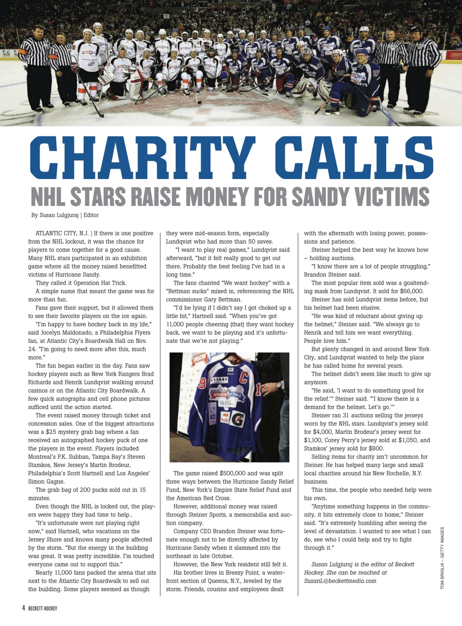 Beckett Hockey Magazine Preview Pages