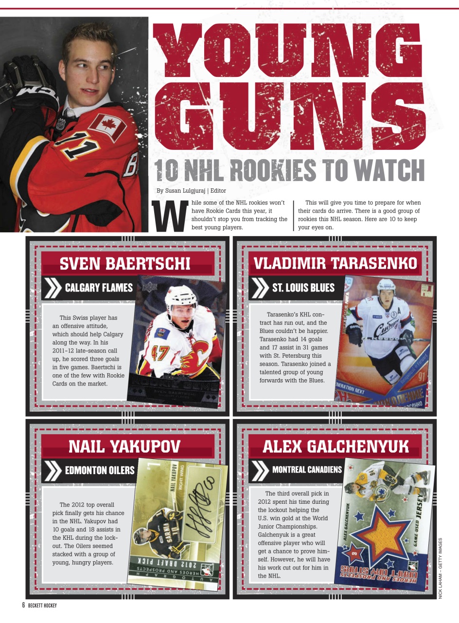 Beckett Hockey Magazine Preview Pages