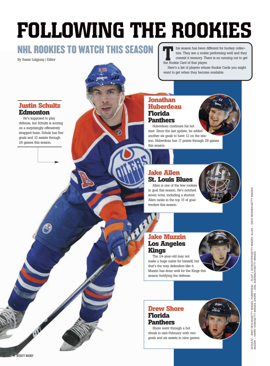 Beckett Hockey Magazine Preview Pages