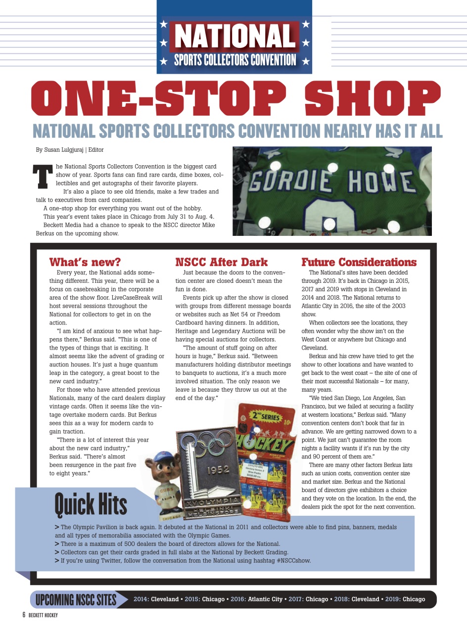 Beckett Hockey Magazine Preview Pages