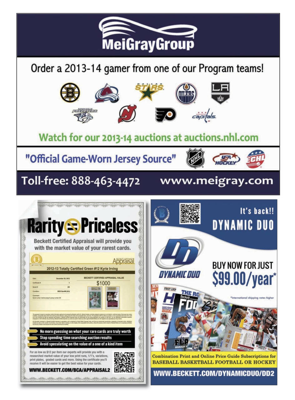 Beckett Hockey Magazine Preview Pages