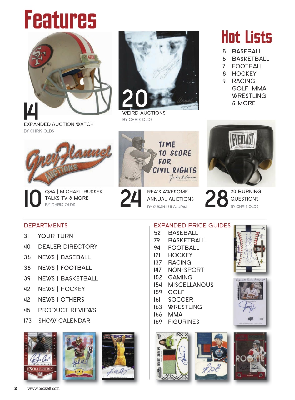 Sports Card Monthly Magazine Preview Pages