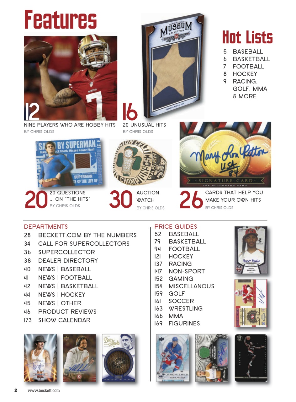 Sports Card Monthly Magazine Preview Pages