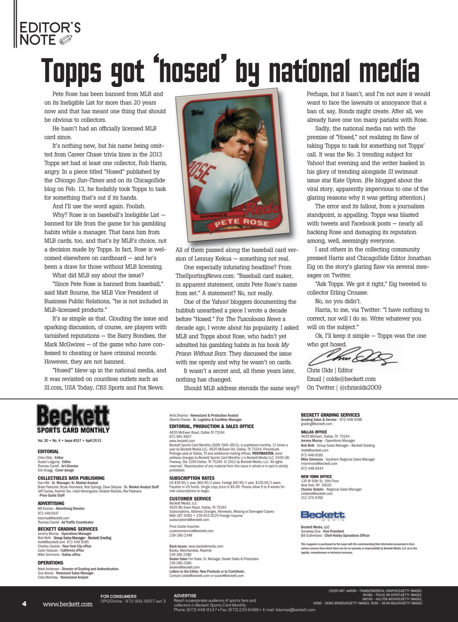 Sports Card Monthly Magazine Preview Pages