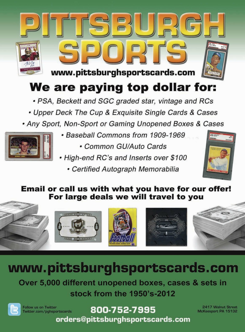 Sports Card Monthly Magazine Preview Pages