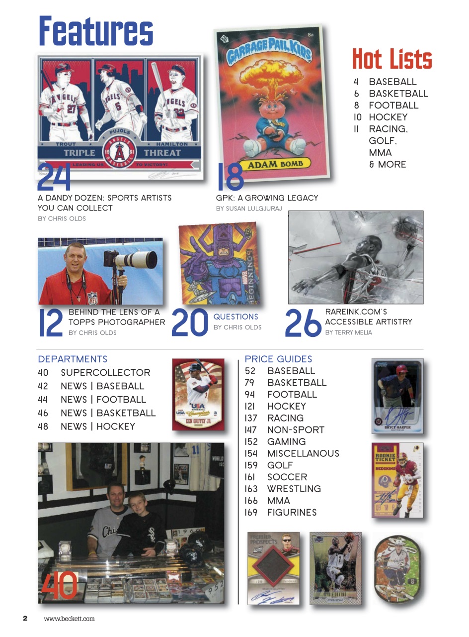Sports Card Monthly Magazine Preview Pages