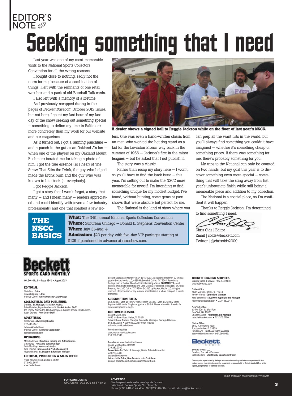 Sports Card Monthly Magazine Preview Pages