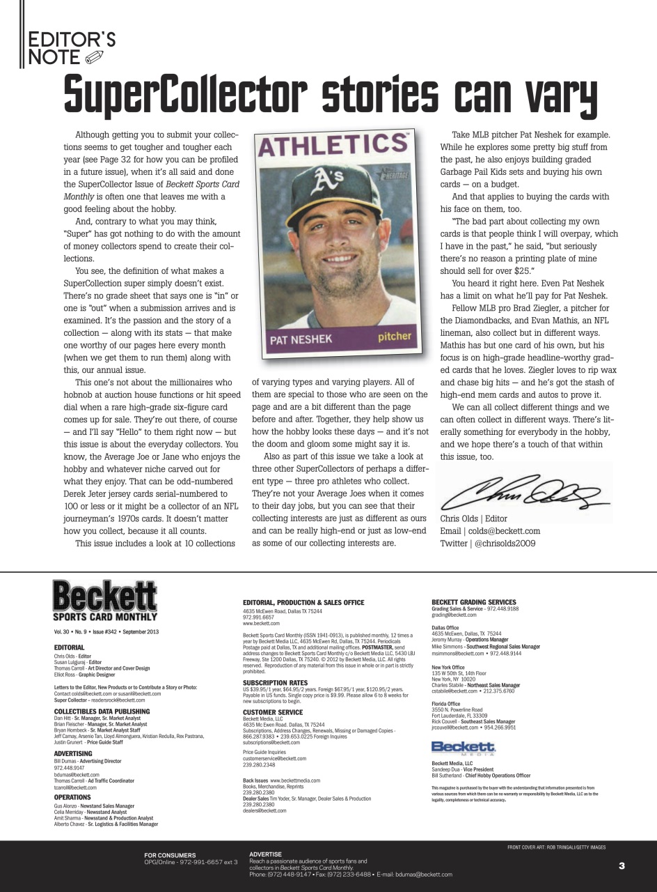 Sports Card Monthly Magazine Preview Pages