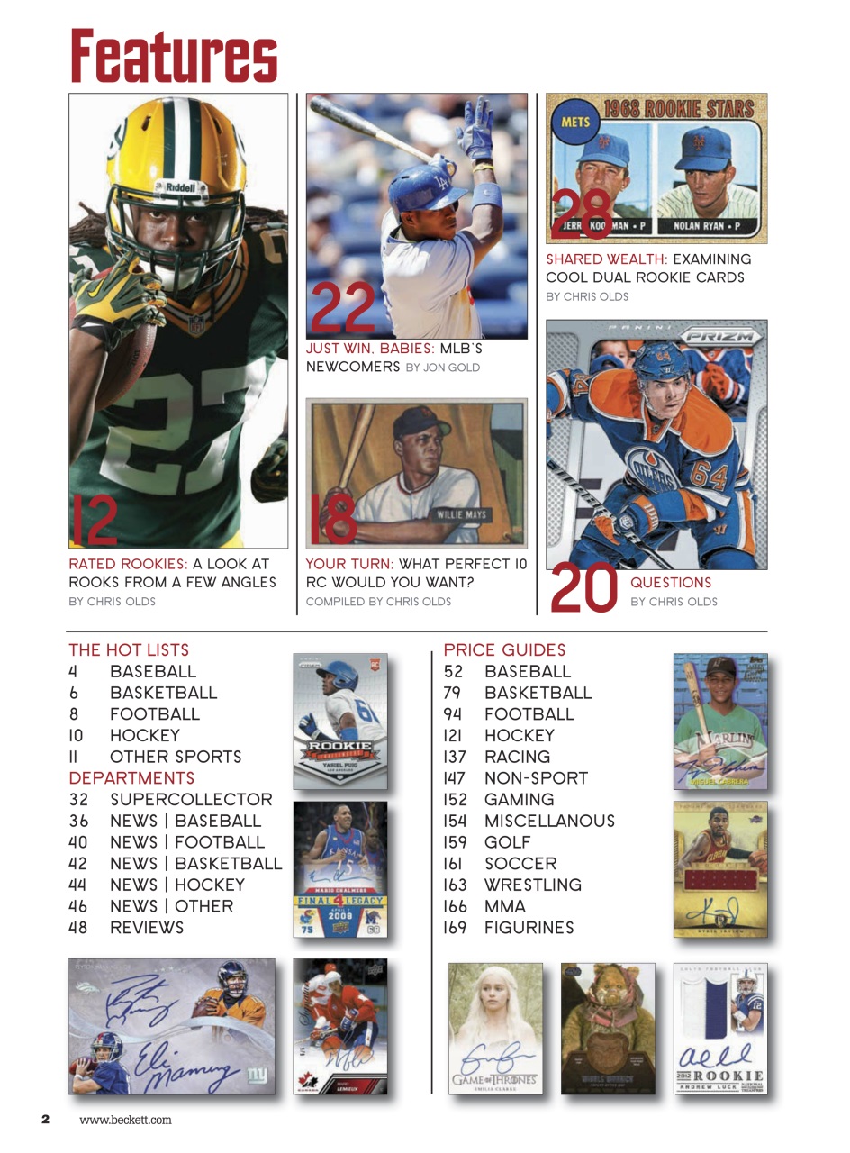 Sports Card Monthly Magazine Preview Pages