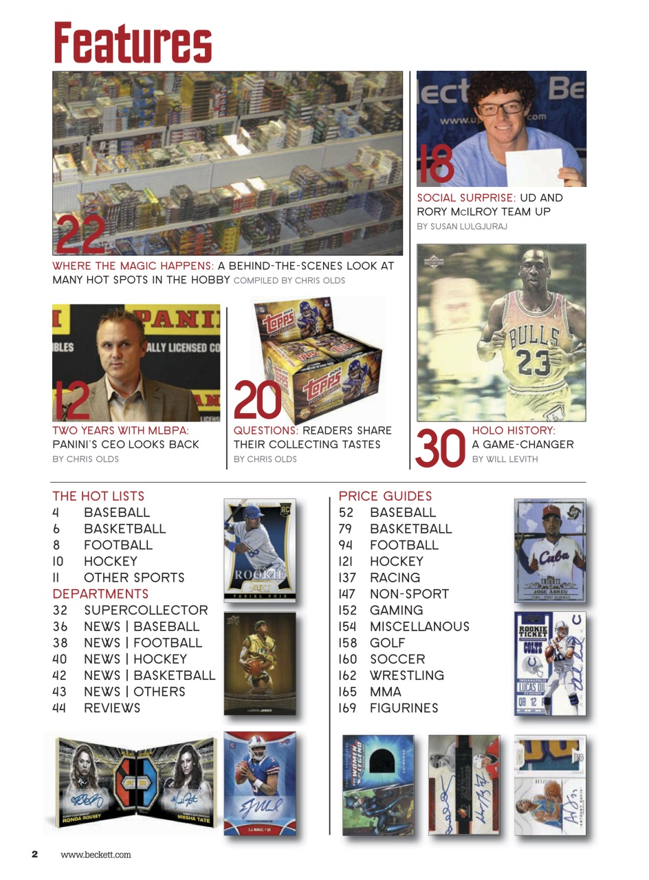 Sports Card Monthly Magazine Preview Pages