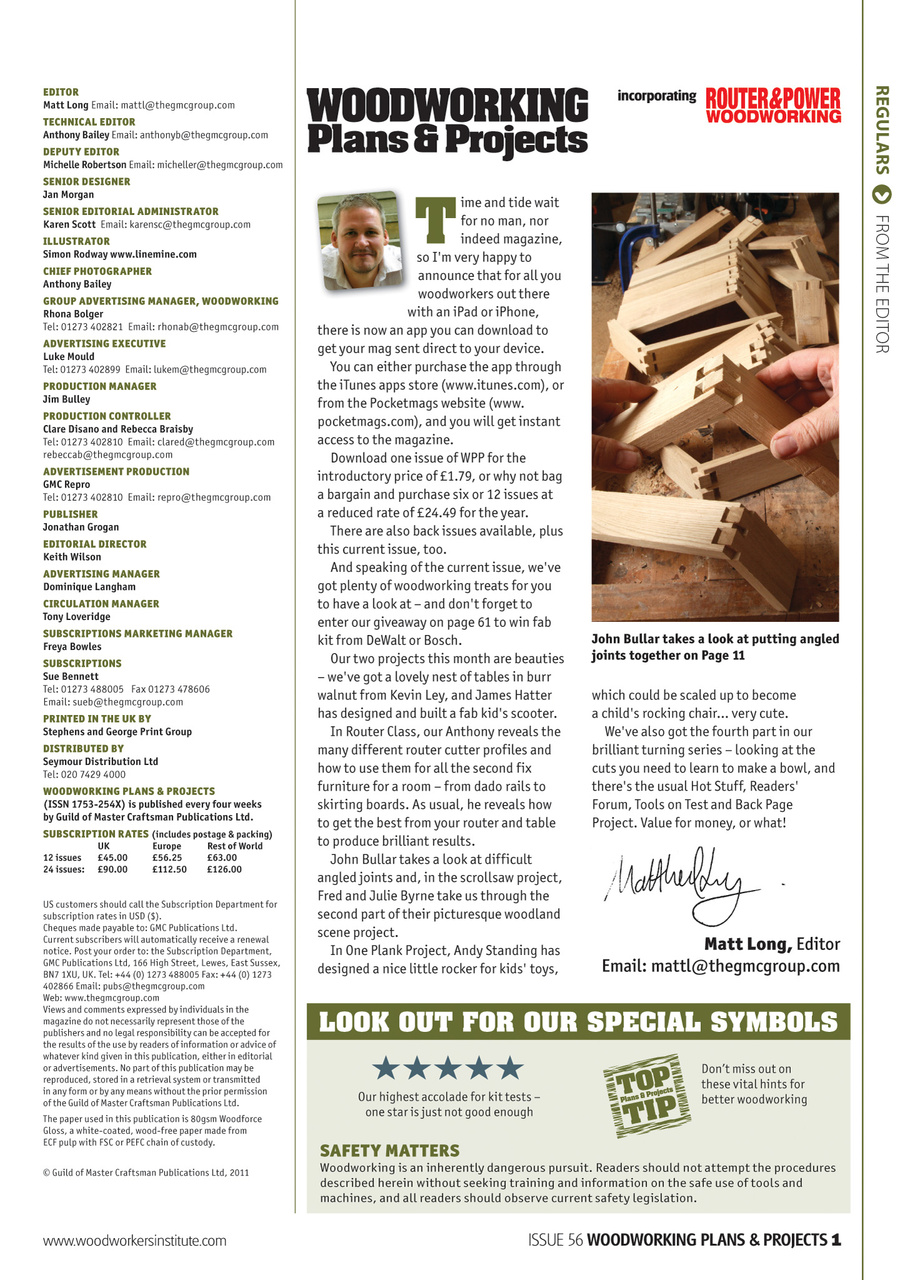 Woodworking Crafts Magazine Preview Pages