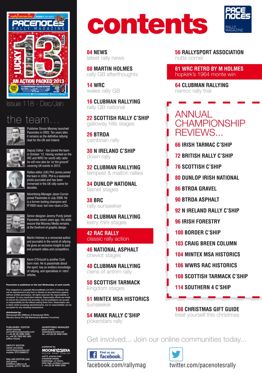 Pacenotes Rally magazine Preview Pages