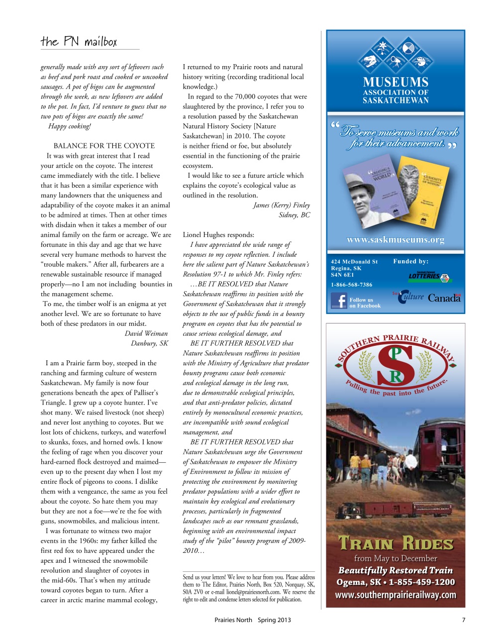 Prairies North Magazine Preview Pages