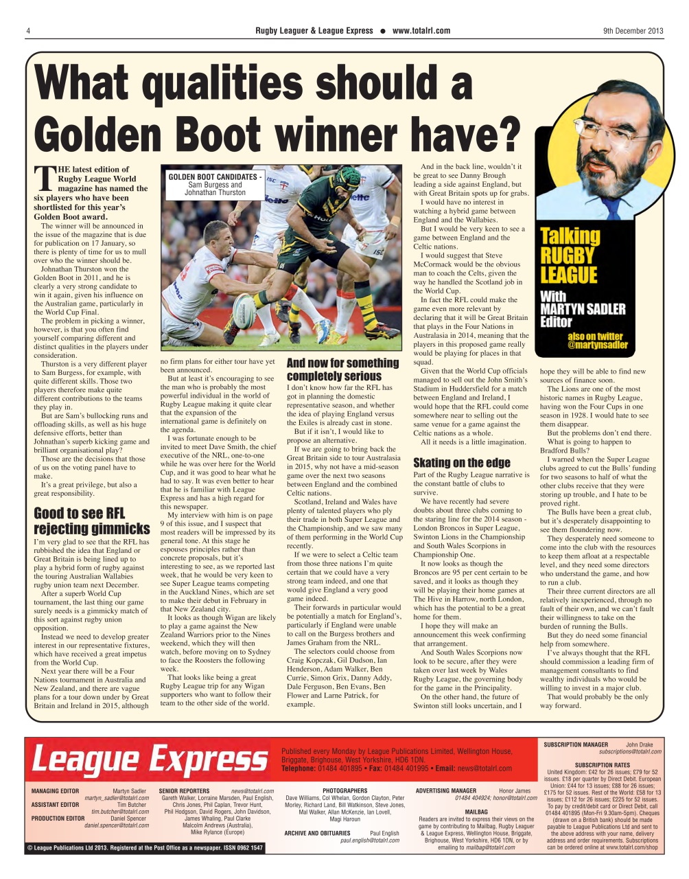 League Express Preview Pages