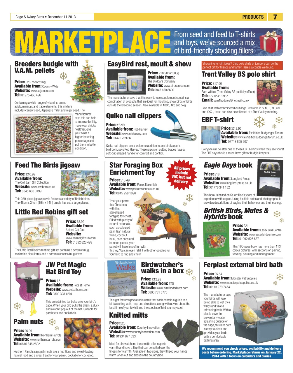 Cage & Aviary Birds Preview Pages